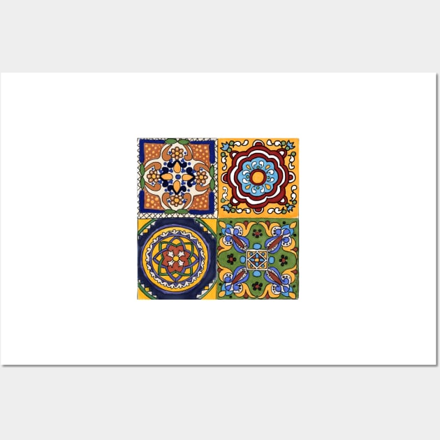 Talavera Four Square Wall Art by kschowe